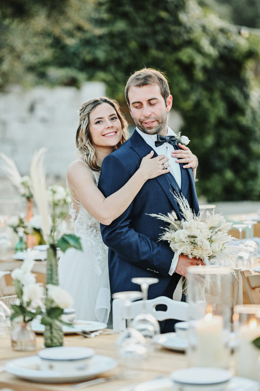 Primo ballo degli sposi durante la festa di matrimonio in Puglia
