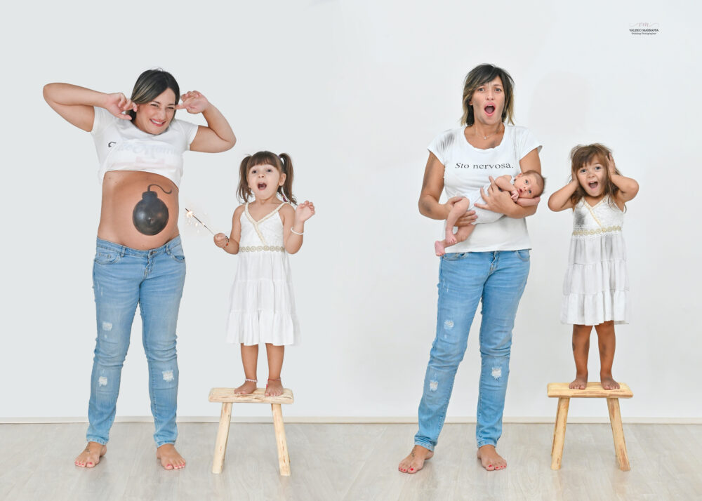 Servizio fotografico di famiglia Brindisi ritratto mamma e figli in studio